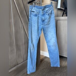 Calvin Klein Slim Jeans Men’s 30x30 Light Wash Straight Slim Denim